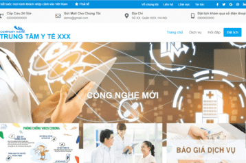 Mẫu website Trung tâm Y tế